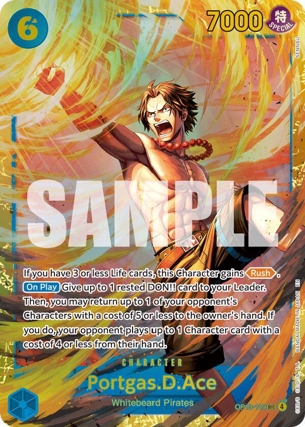 Portgas D Ace OP13-119 | Carrying On His Will SEC NM One Piece