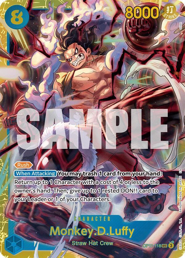 Monkey D Luffy OP11-118 | A Fist of Divine Speed SEC Alt Art NM One Piece