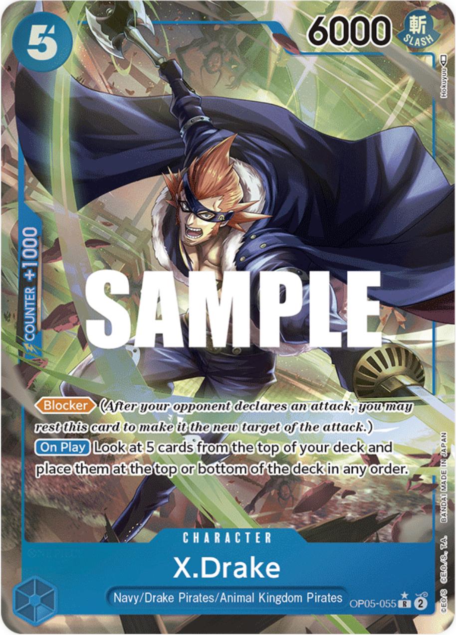 X Drake OP05-055 | Awakening of the New Era R Alt Art NM One Piece