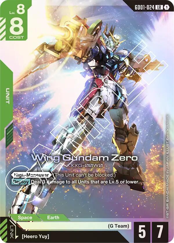 Wing Gundam Zero GD01-024 | Newtype Rising NM Gundam Card Game