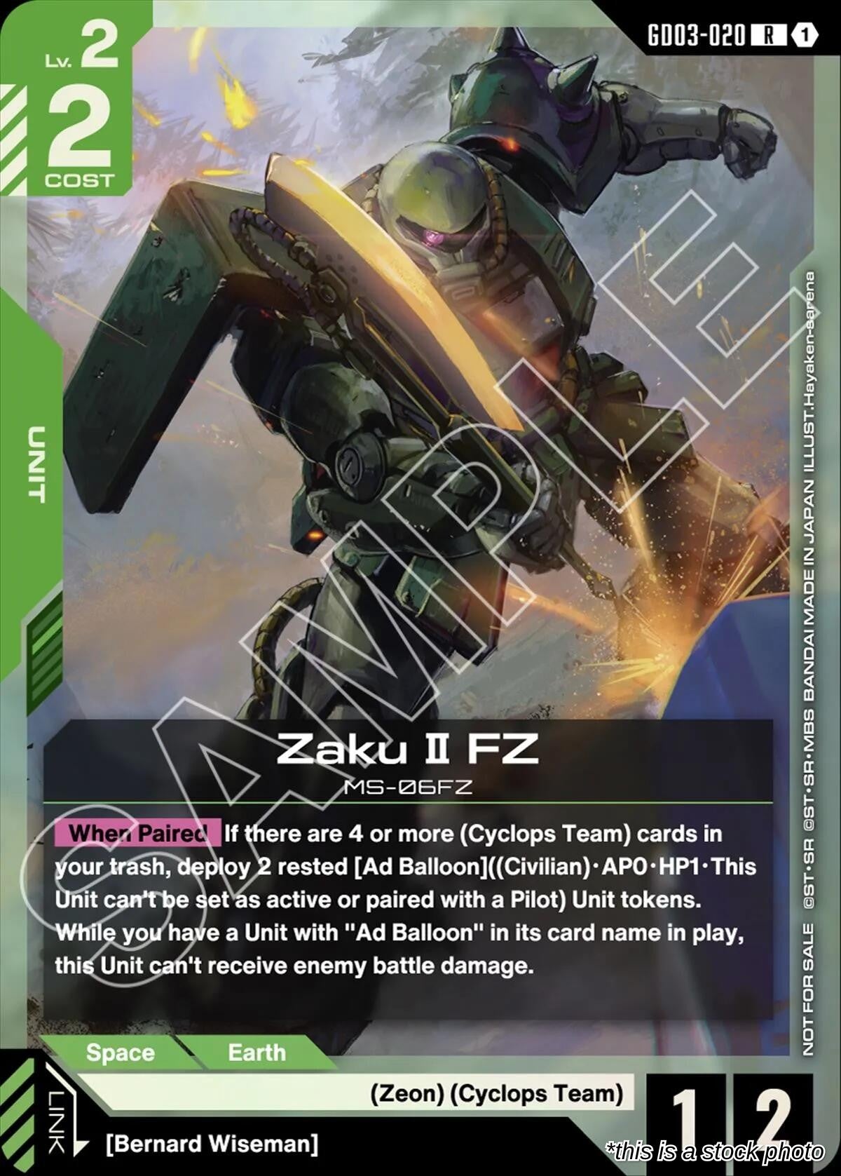 Zaku II FZ (GD03 Release Event)
