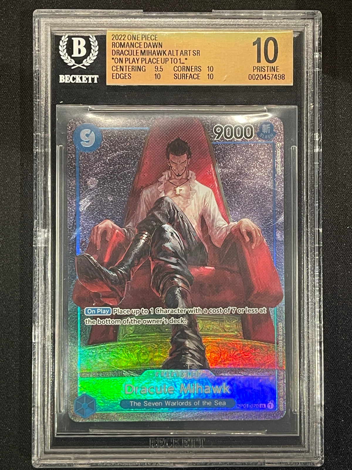 Dracule Mihawk (Parallel) Romance Dawn OP01-070 BGS 10