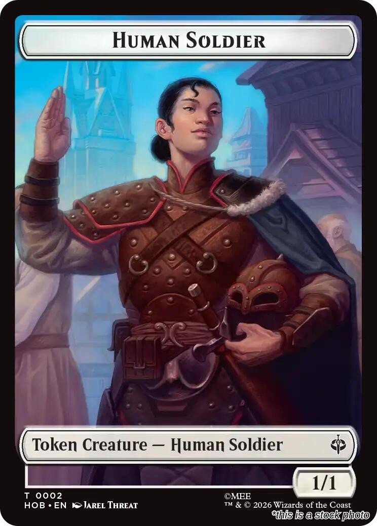 Human Soldier // Goblin Army (0004) Double-Sided Token