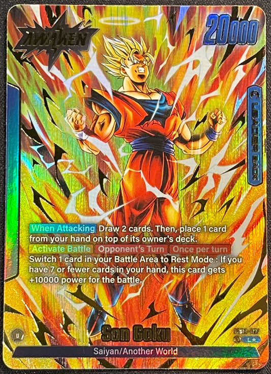 Son Goku FB03-027 | Raging Roar Leader Alt Art NM Fusion World