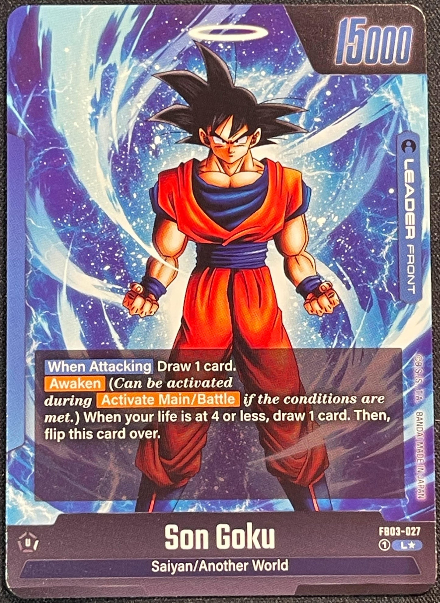 Son Goku FB03-027 | Raging Roar Leader Alt Art NM Fusion World