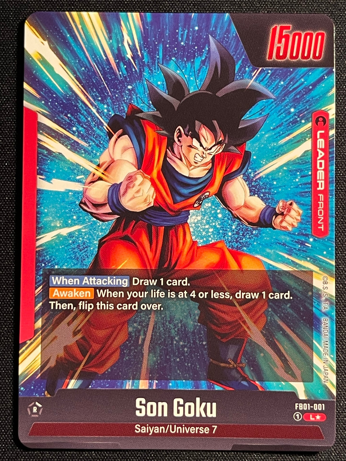 Son Goku FB01-001 | Awakened Pulse Leader Alt Art Holo NM Fusion World