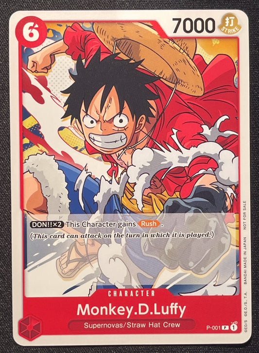 Monkey D Luffy P-001 | Super Pre-Release Participant Promo NM One Piece
