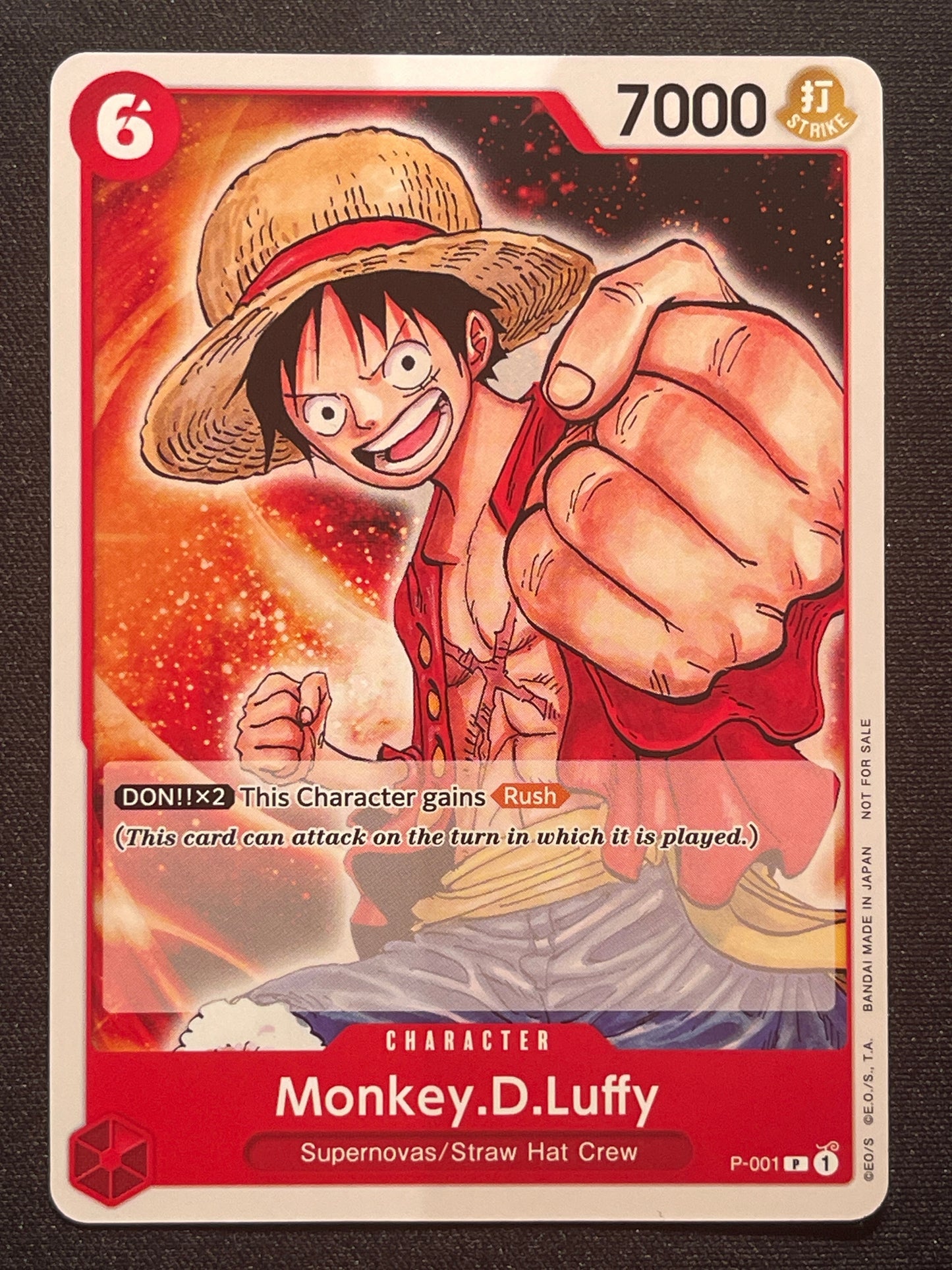 Monkey D Luffy P-001 | Promotion Pack 2022 Pre-Errata Promo NM One Piece