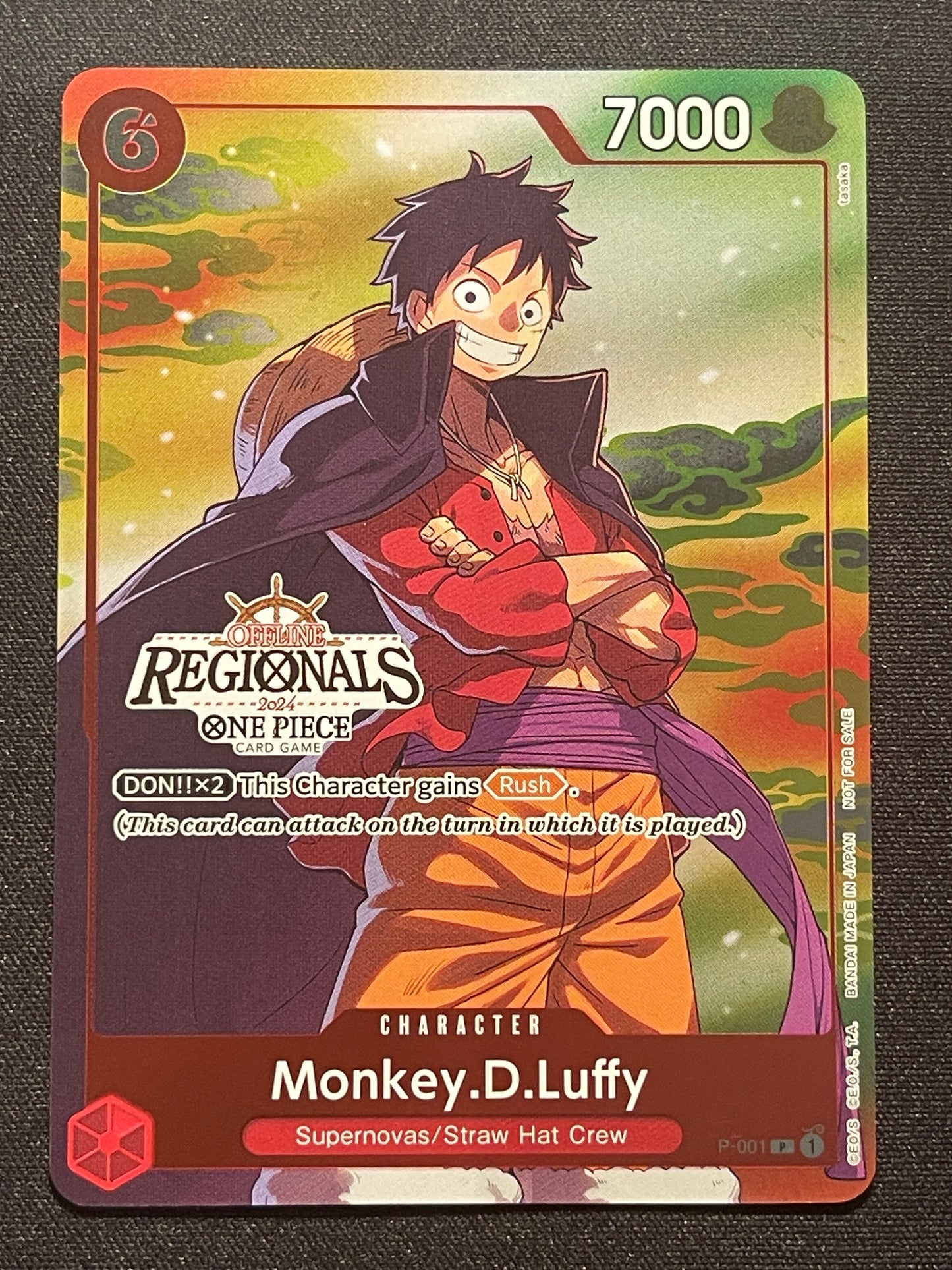 Monkey D Luffy P-001 | Regionals Offline 2024 Promo NM One Piece
