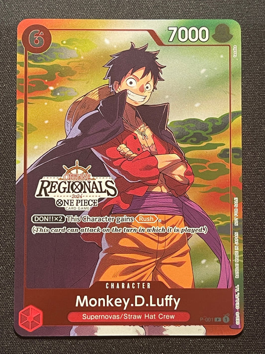 Monkey D Luffy P-001 | Regionals Offline 2024 Promo NM One Piece