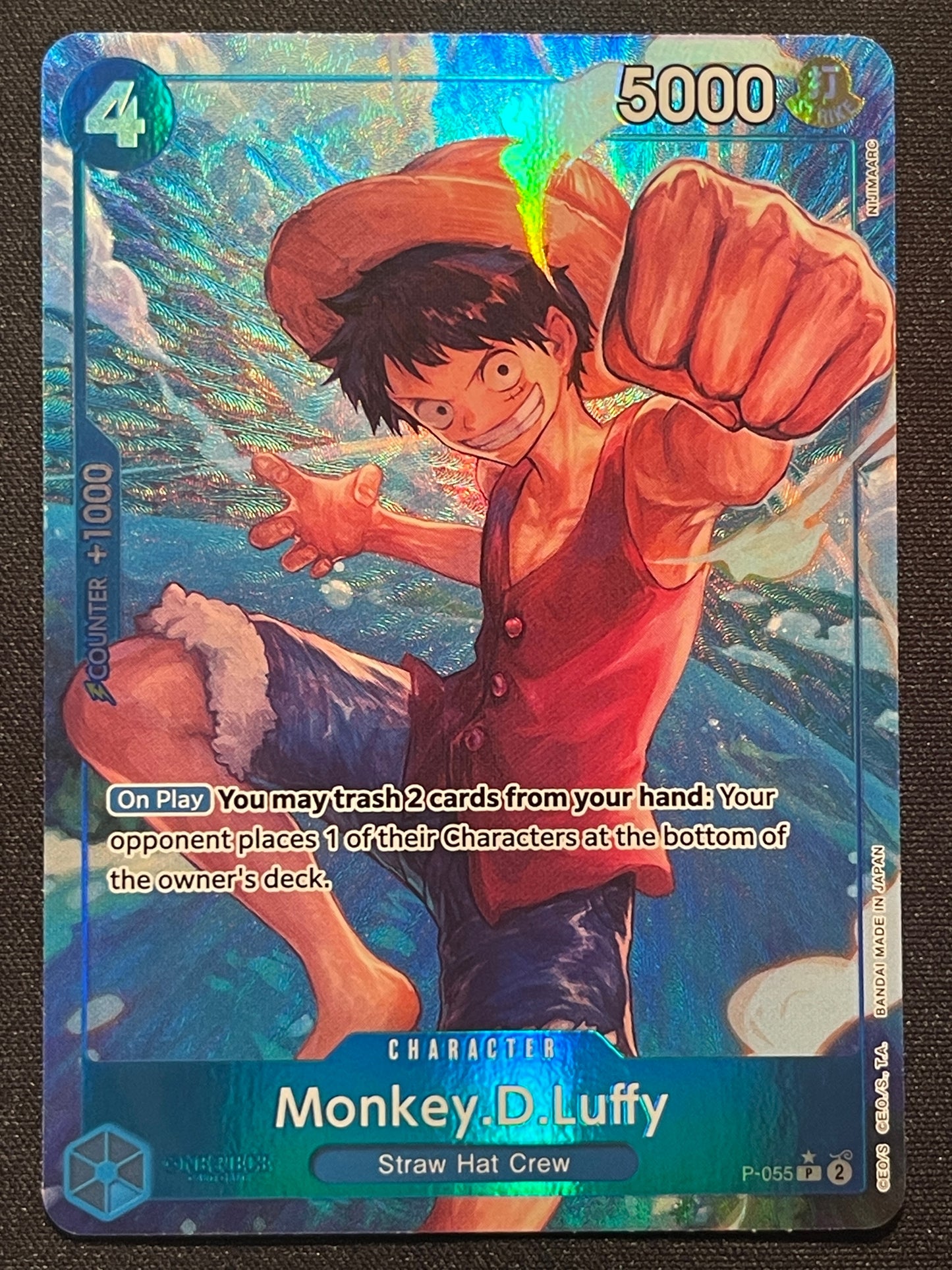 Monkey D Luffy P-055 | Premium Booster The Best Full Art NM One Piece