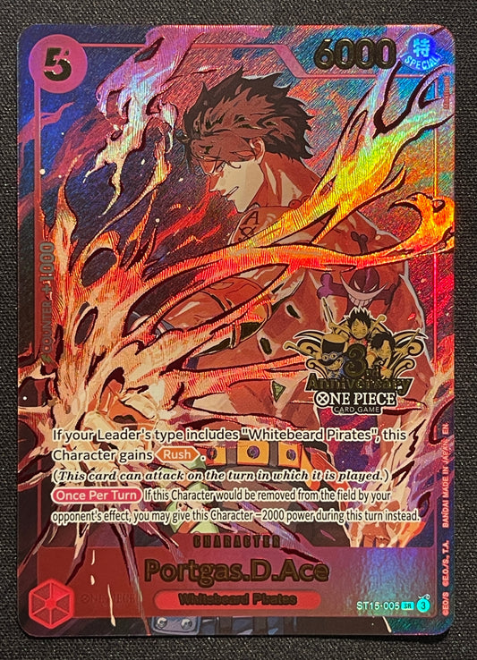 Portgas D Ace ST15-005 | 3rd Anniversary Set Japanese English NM One Piece