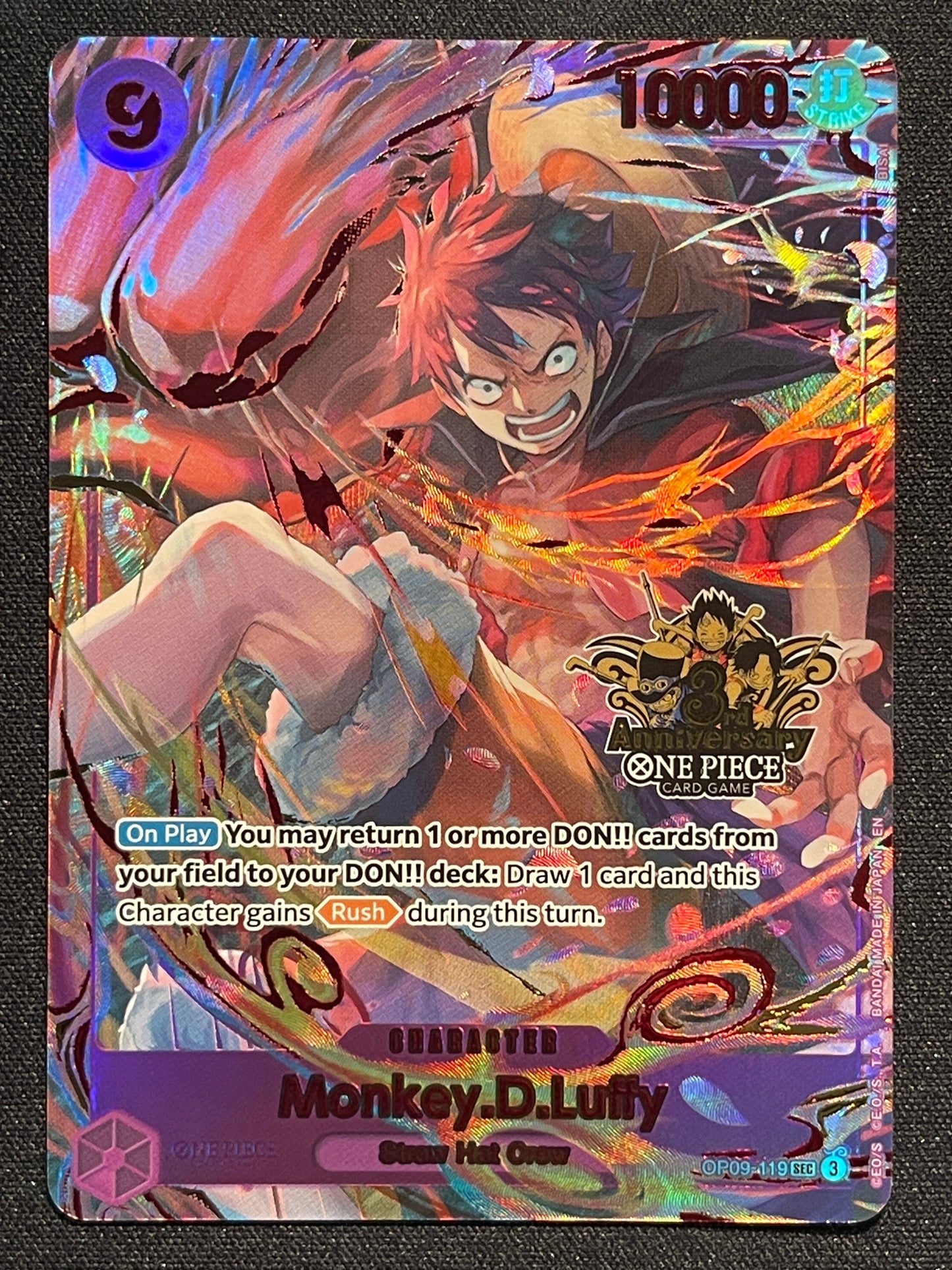 Monkey D Luffy OP09-119 | 3rd Anniversary Set English SEC NM One Piece