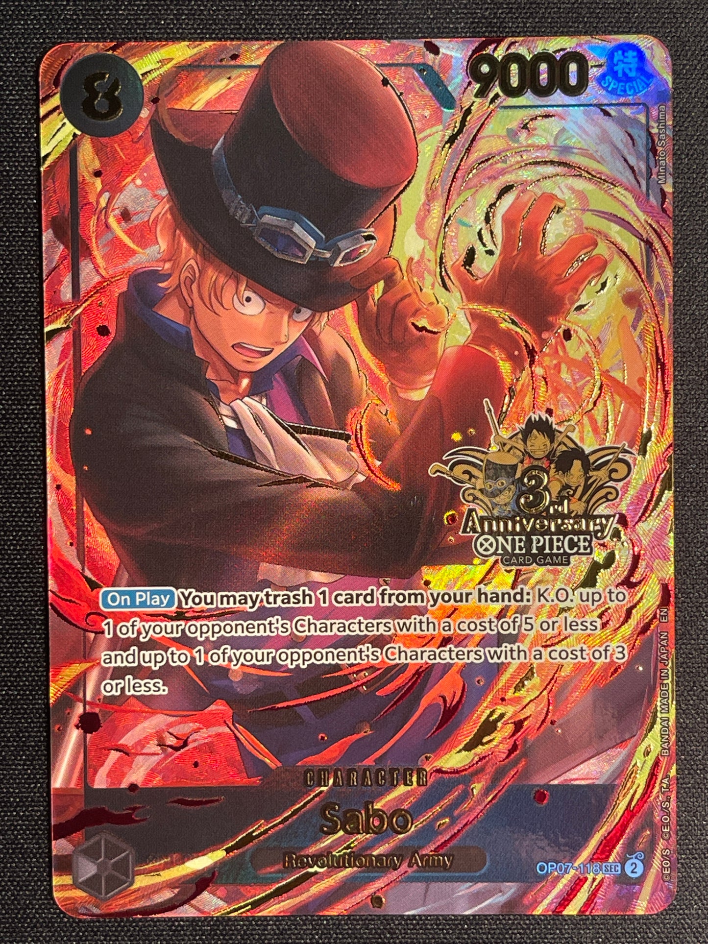 Sabo OP07-118 | 3rd Anniversary Set Japanese English SEC NM One Piece