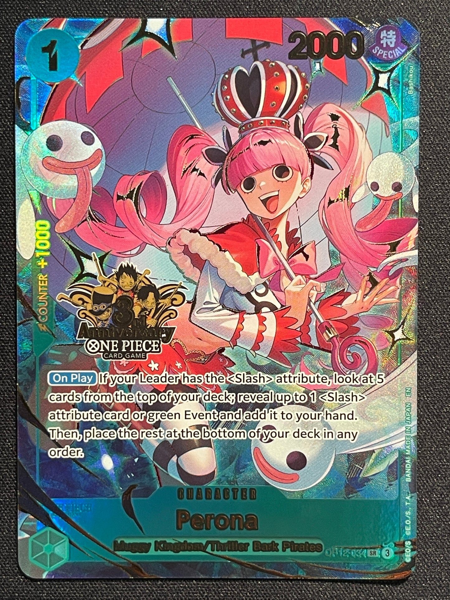 Perona OP12-034 | 3rd Anniversary Set Japanese English NM One Piece