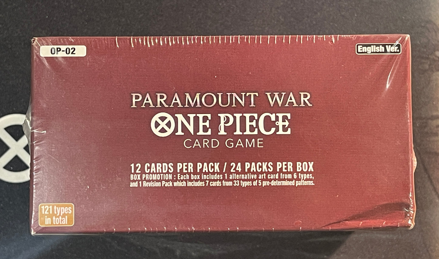 One Piece Card Game OP-02 Paramount War Booster Box 1st Print Wave English Sealed