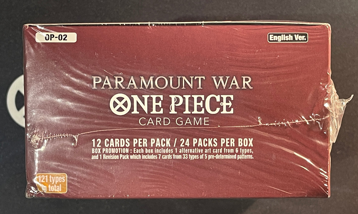 One Piece Card Game OP-02 Paramount War Booster Box 1st Print Wave English Sealed
