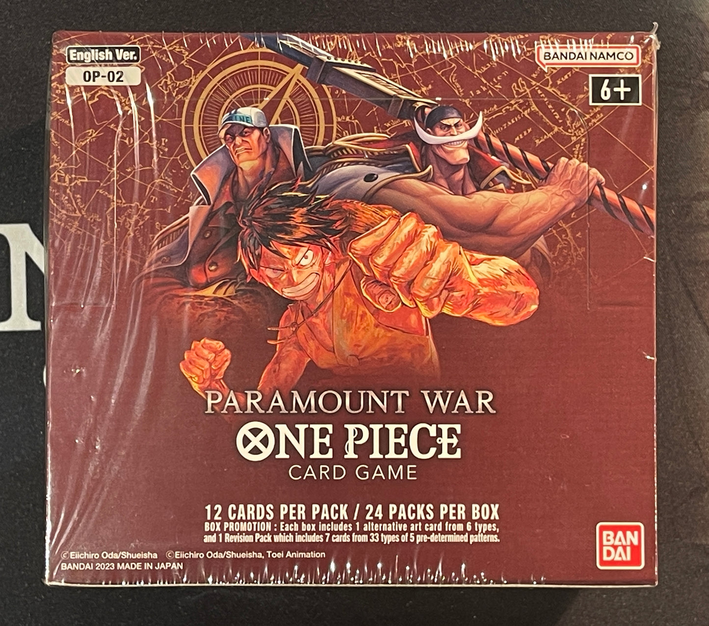 One Piece Card Game OP-02 Paramount War Booster Box 1st Print Wave English Sealed