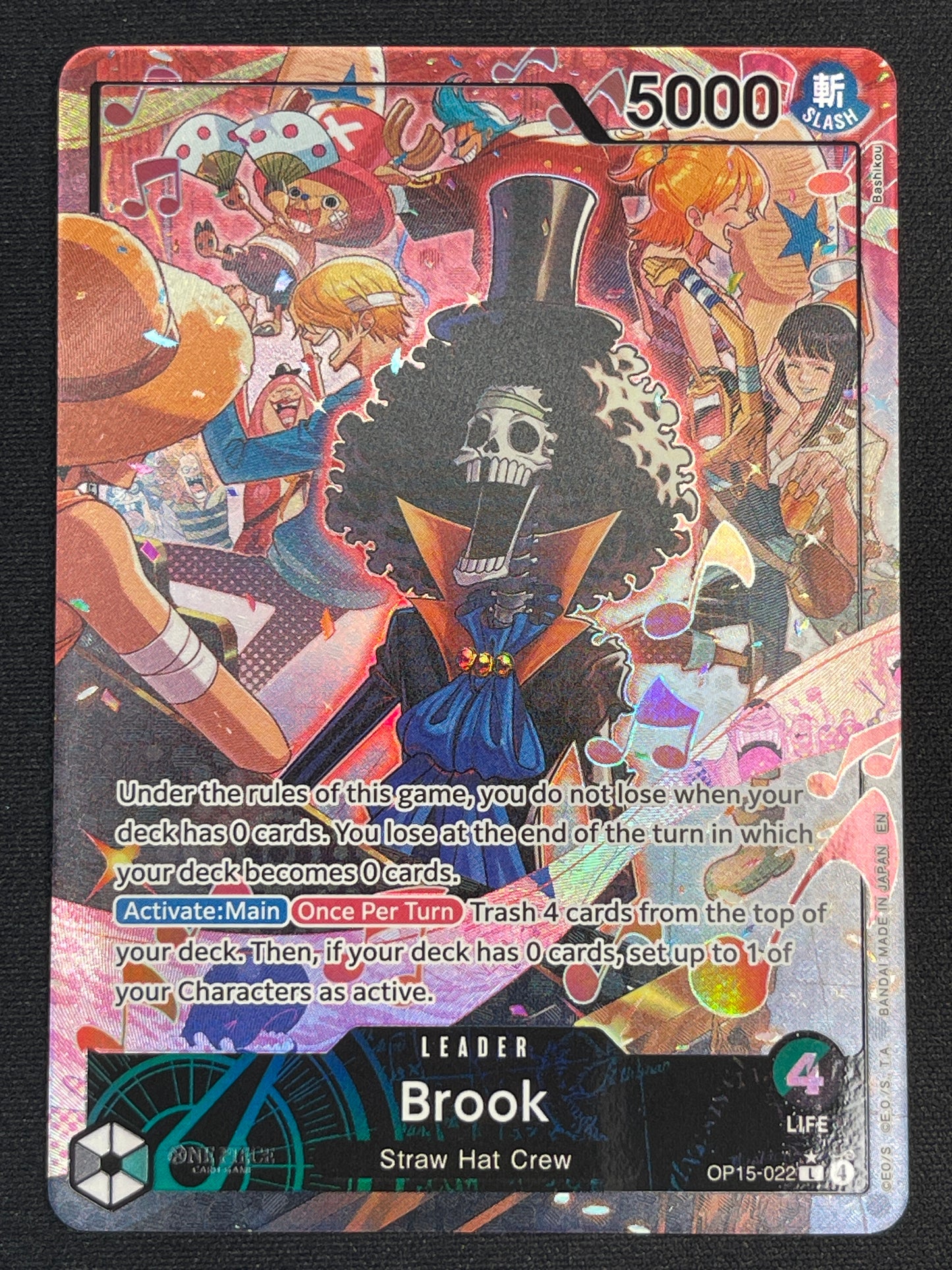 Brook OP15-022 | Adventure on Kami's Island Leader Alt Art NM One Piece