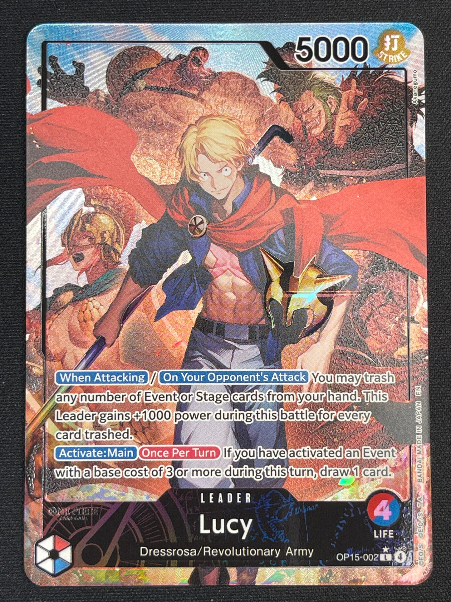 Lucy OP15-002 | Adventure on Kami's Island Leader Alt Art NM* One Piece