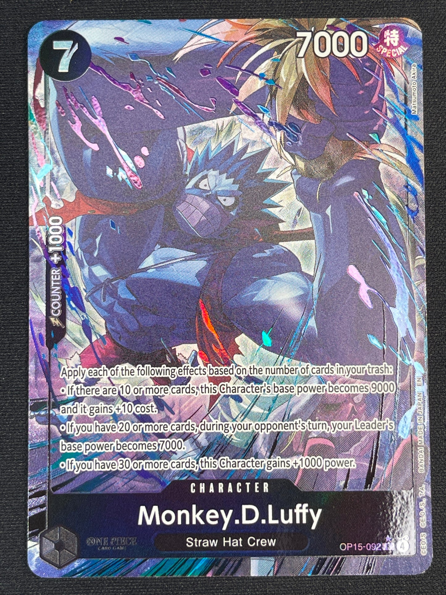 Monkey D Luffy OP15-092 | Adventure on Kami's Island Alt Art NM One Piece