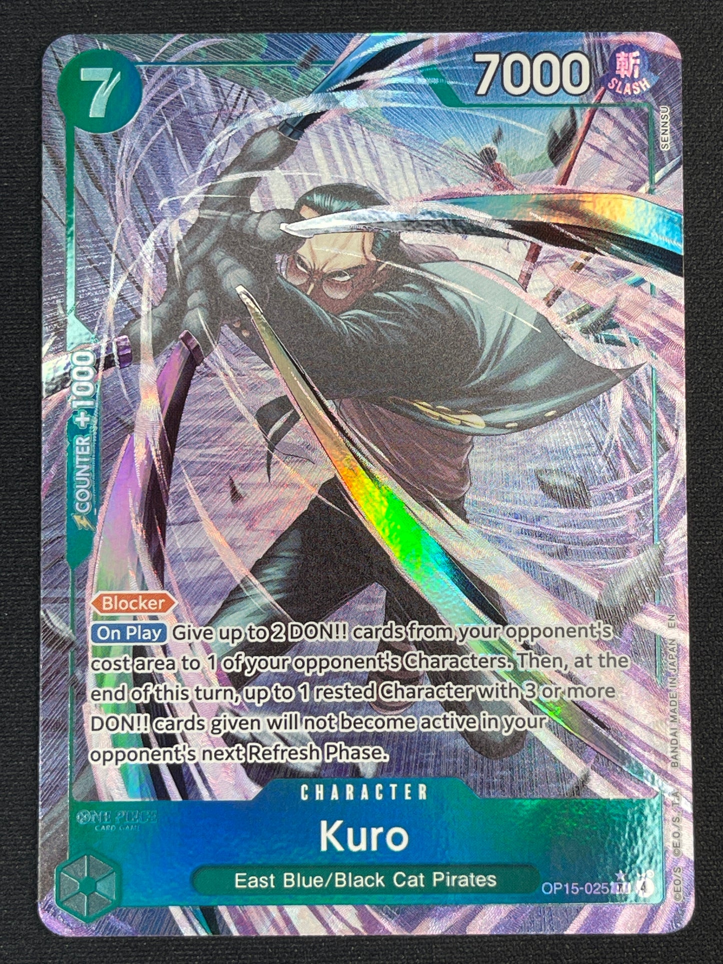 Kuro OP15-025 | Adventure on Kami's Island Alt Art NM One Piece