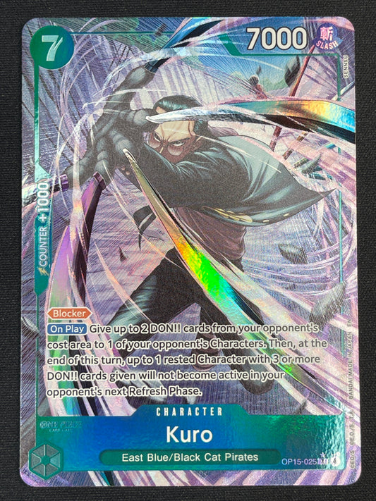 Kuro OP15-025 | Adventure on Kami's Island Alt Art NM One Piece