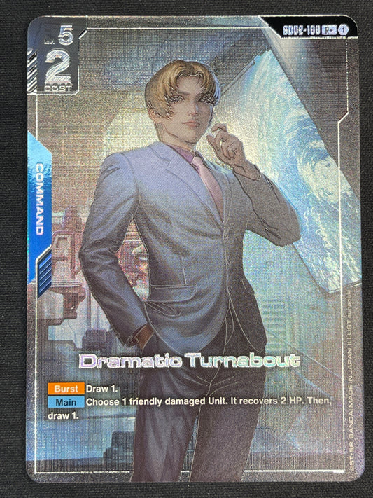 Dramatic Turnabout GD02-100 R+ | Dual Impact NM Gundam Card Game