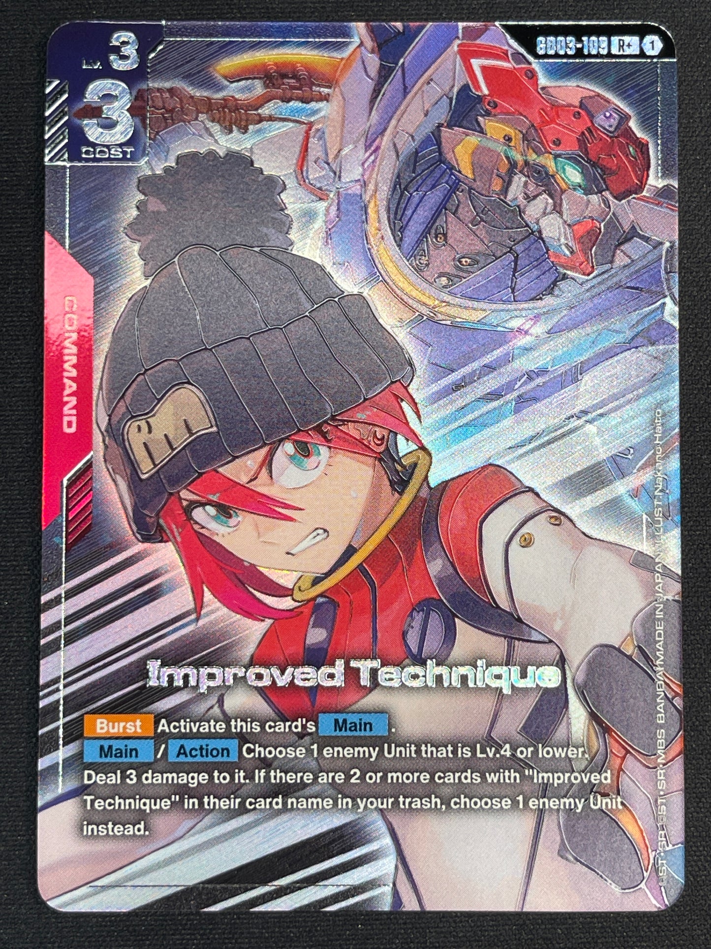 Improved Technique GD03-109 R+ | Steel Requiem NM Gundam Card Game
