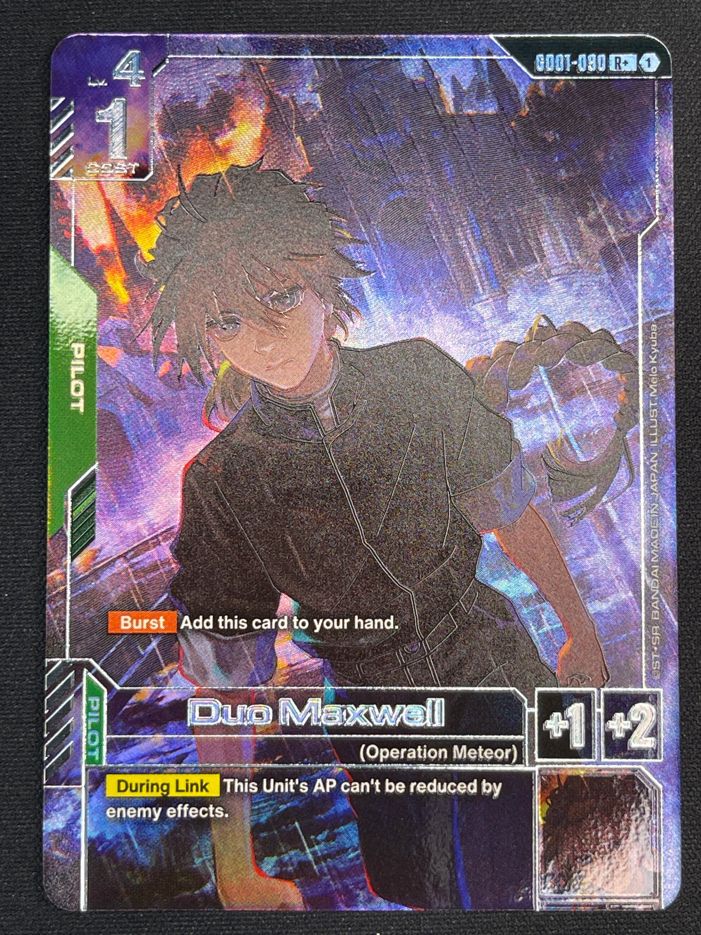 Duo Maxwell GD01-090 R+ | Newtype Rising NM Gundam Card Game