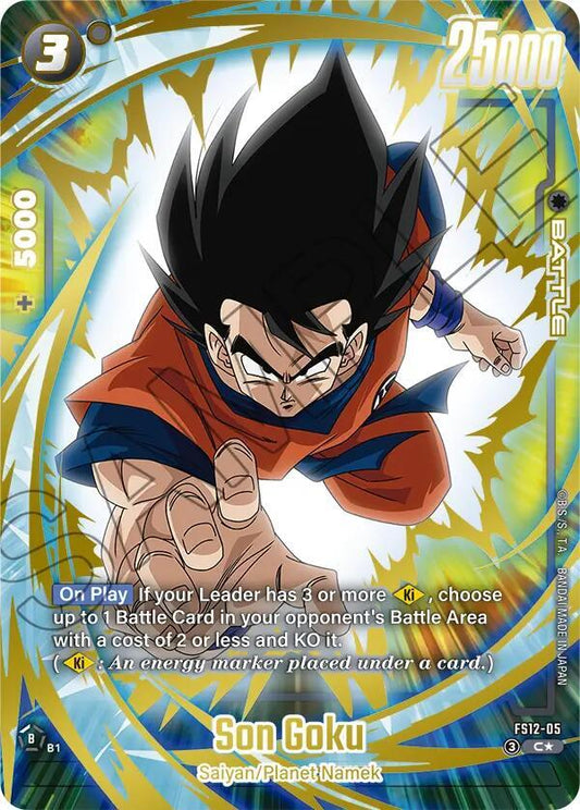 Son Goku FS12-005 | Beat of Kai C Alt Art Gold Foil NM Fusion World
